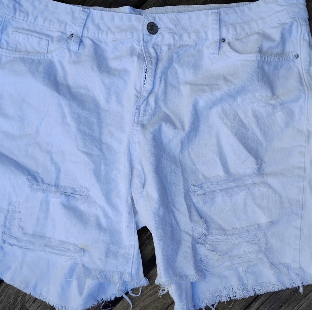 YMI Women's White Denim Shorts